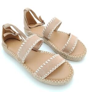 SPLENDID Morgan Womens Leather Ankle Strap Espadrilles Size 8